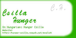 csilla hunger business card